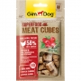 Gimdog лакомство для собак мясные кубики с курицей и клюквой